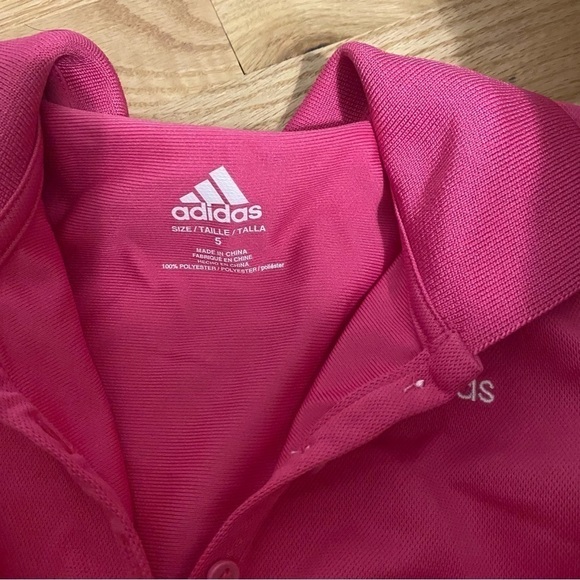 Adidas Ruffle Polo Dress Sz 5 Girls Kids Pink Collared - Picture 3 of 6